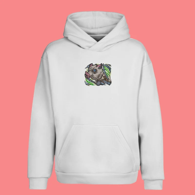 Inosuke Fury | Demon Slayer | Sweat à capuche brodé