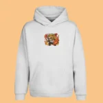 Sweat à capuche brodé Kyojuro Rengoku (Flame) blanc – Demon Slayer