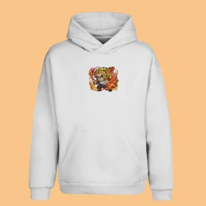 Rengoku Flame | Demon Slayer | Sweat à capuche brodé