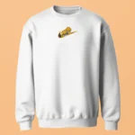 Sweatshirt brodé Zenitsu Agatsuma (Calm Strike) blanc – Demon Slayer