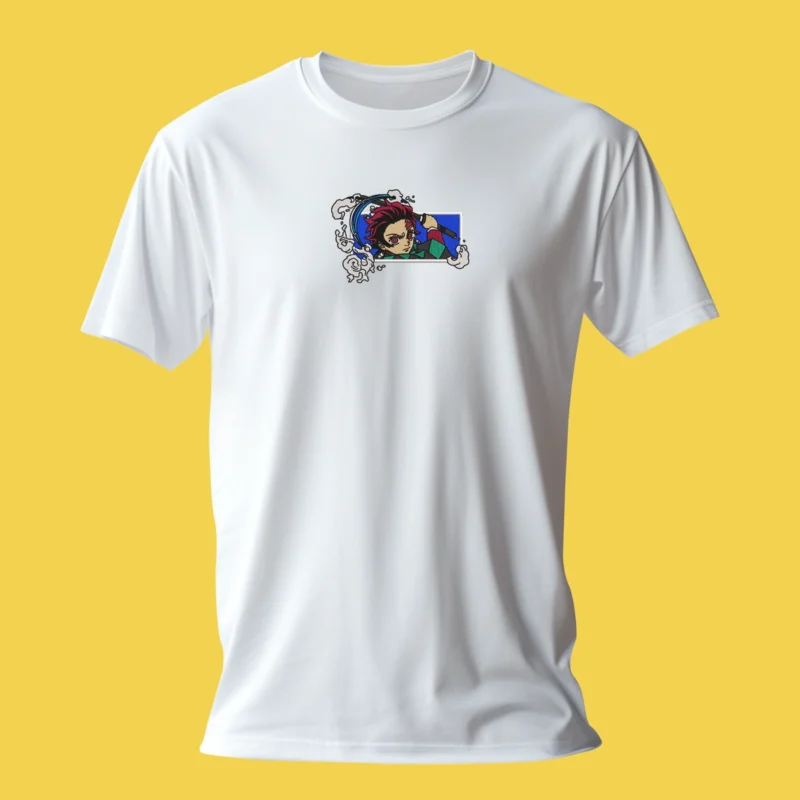 Tanjiro Water Fury | Demon Slayer | T-shirt brodé