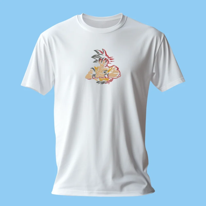 Goku Energy Burst | Dragon Ball | T-shirt brodé