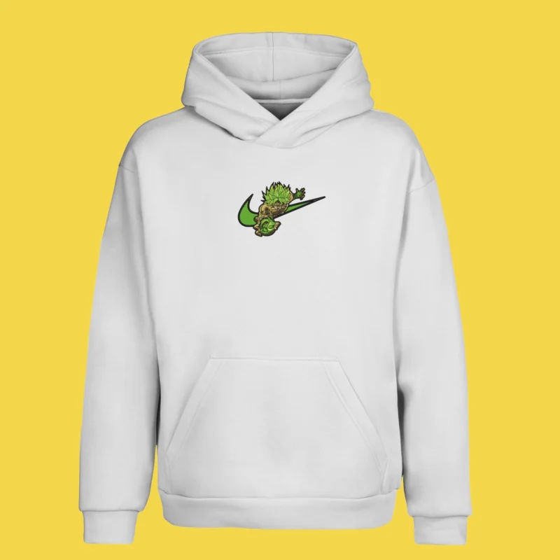 Broly Green Fury | Dragon Ball | Sweat à capuche brodé