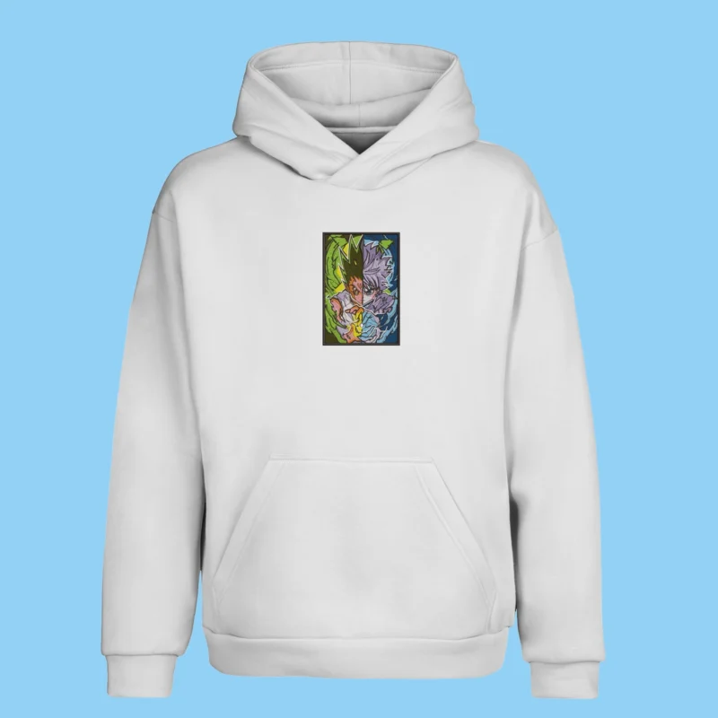 Gon & Killua Dual Power | Hunter x Hunter | Sweat à capuche brodé