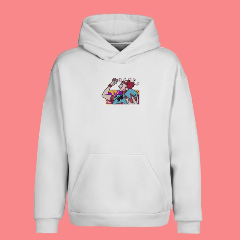 Hisoka Card Master | Hunter x Hunter | Sweat à capuche brodé