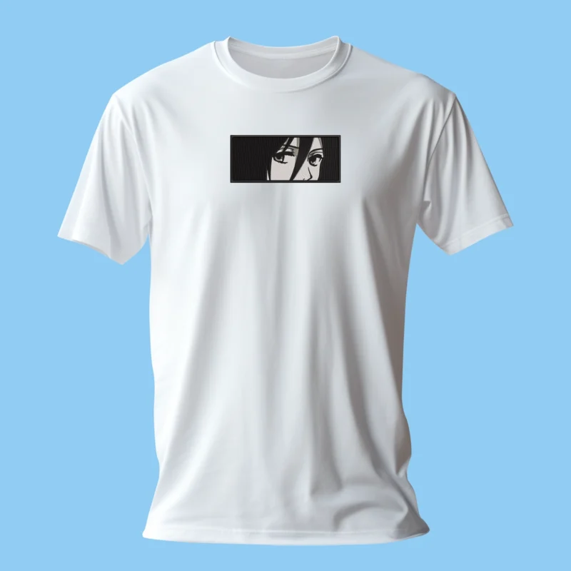 Mikasa Silent Strength | L'Attaque des Titans | T-shirt brodé