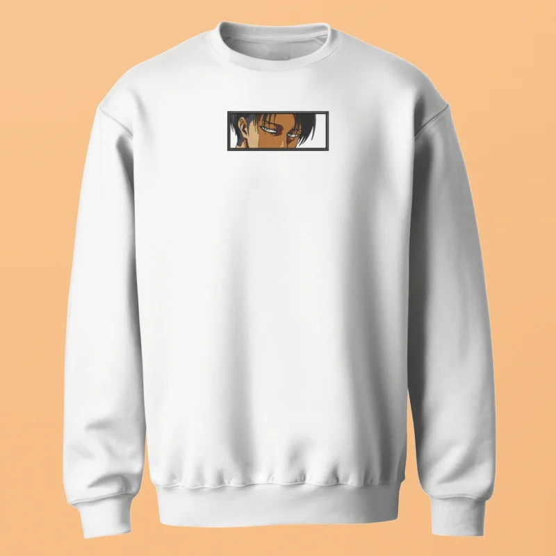 Levi Silent Eyes | L'Attaque des Titans | Sweatshirt brodé