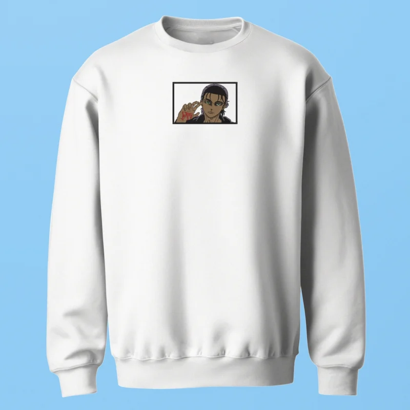 Eren Bloodied Hand | L'Attaque des Titans | Sweatshirt brodé
