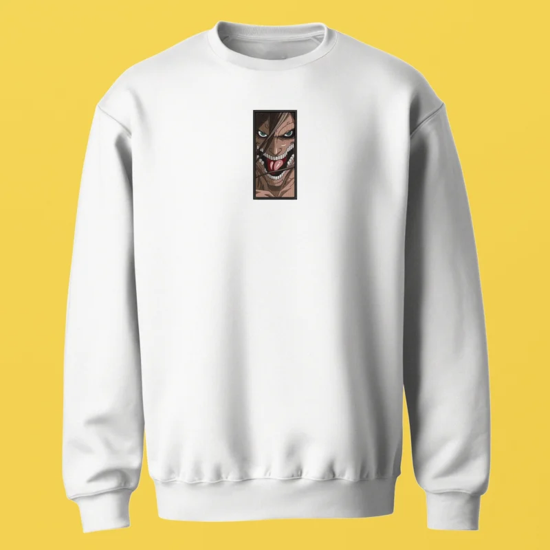 Eren Titan Face | L'Attaque des Titans | Sweatshirt brodé