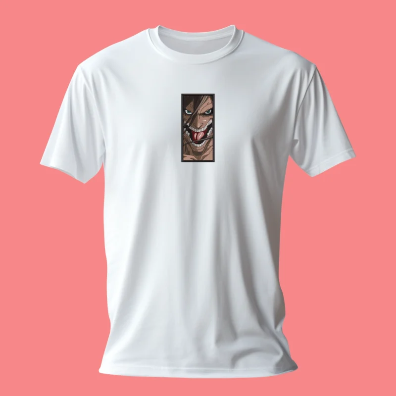 Eren Titan Face | L'Attaque des Titans | T-shirt brodé