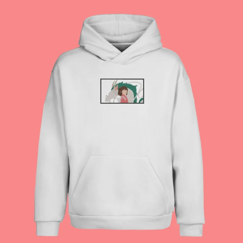 Chihiro & Haku Spirit Bond | Le Voyage de Chihiro | Sweat à capuche brodé