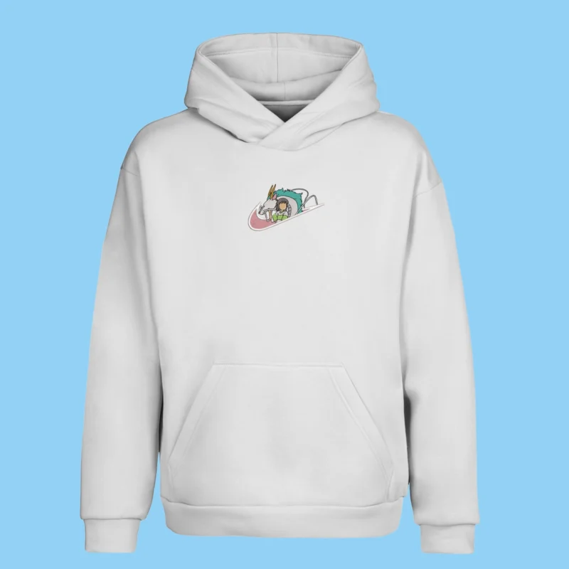 Chihiro & Haku Dragon Ride | Le Voyage de Chihiro | Sweat à capuche brodé