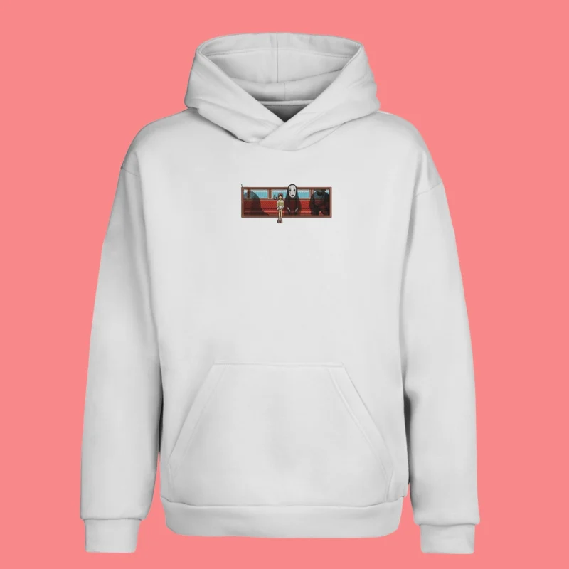 Chihiro & No-Face Train Journey | Le Voyage de Chihiro | Sweat à capuche brodé