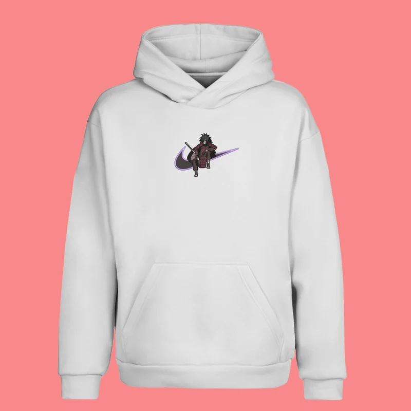 Madara Uchiha Sitting | Naruto | Sweat à capuche brodé