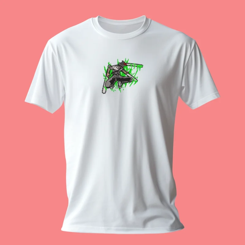 Denji Chainsaw Strike | Chainsaw Man | T-shirt brodé