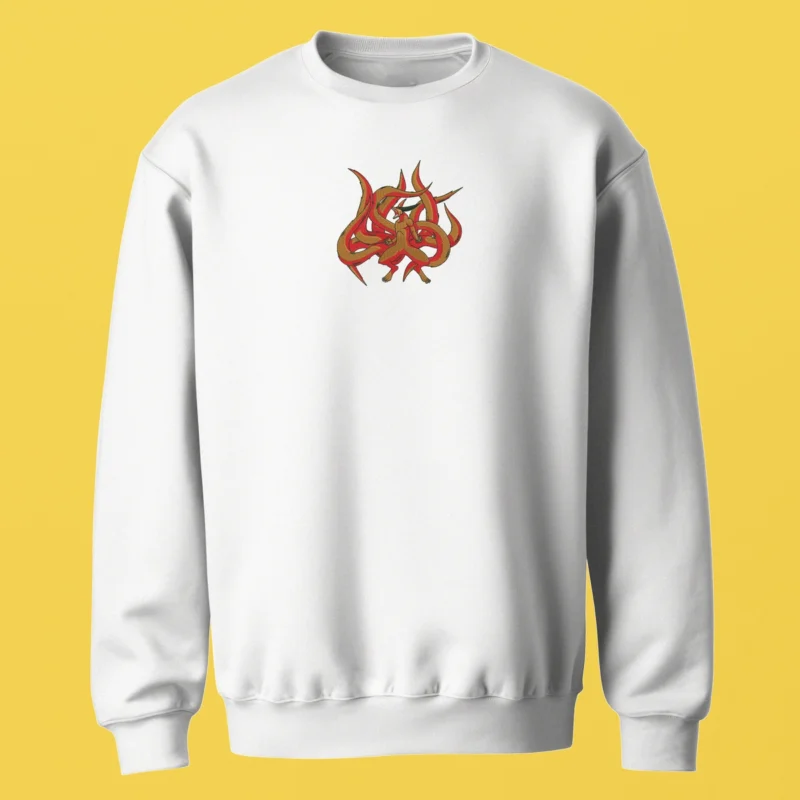 Kurama Unleashed | Naruto | Sweatshirt brodé