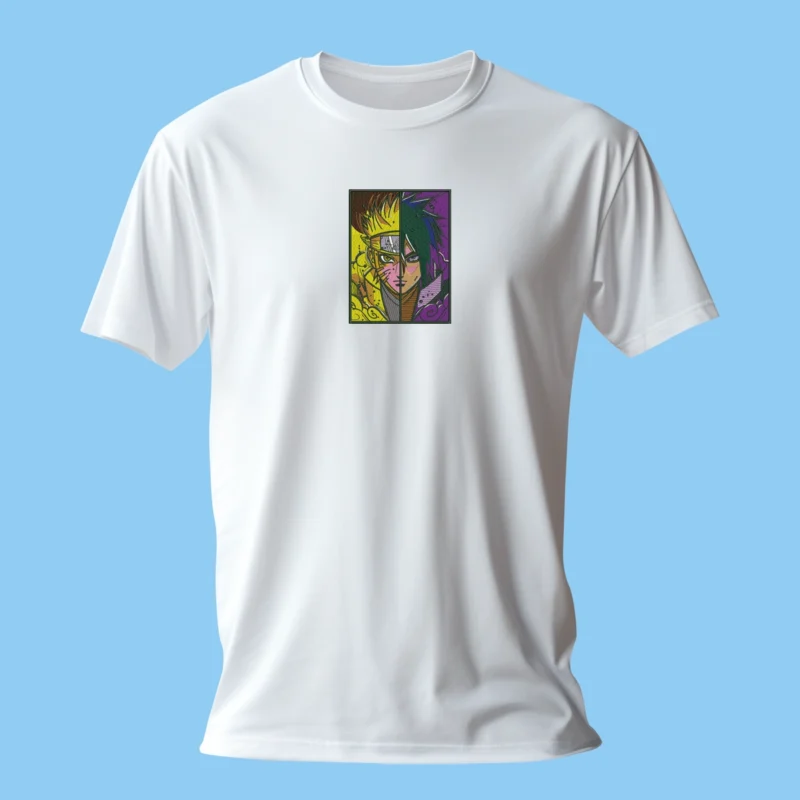 Naruto & Sasuke Eternal Rivals | Naruto | T-shirt brodé
