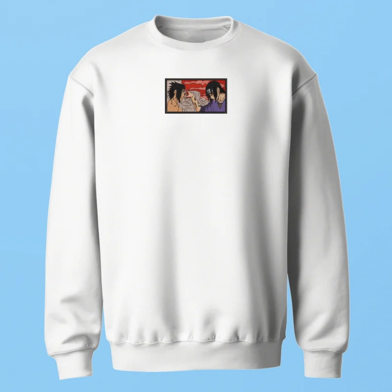 Itachi & Sasuke Brothers' Final Moment | Naruto | Sweatshirt brodé