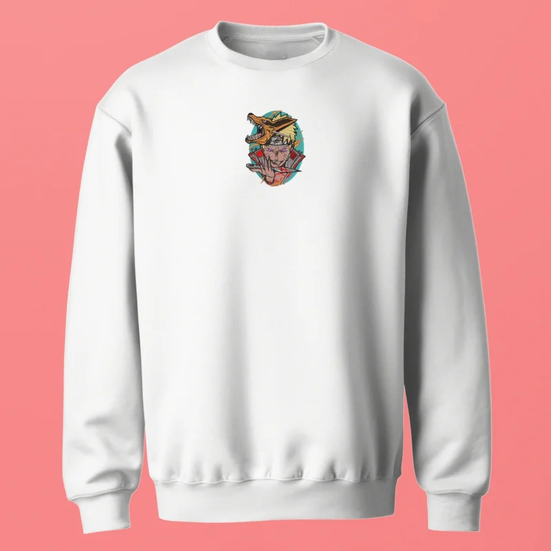 Naruto Kurama Mask | Naruto | Sweatshirt brodé