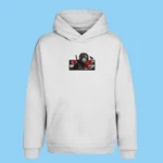 Sweat à capuche brodé Itachi Uchiwa (Raven Blade) blanc – Naruto