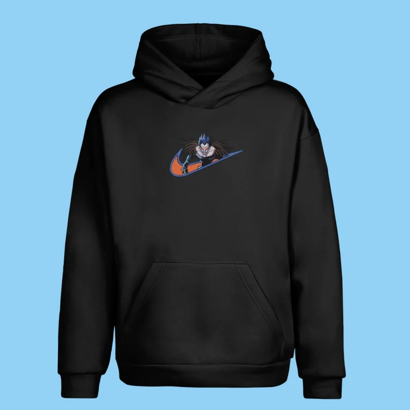 Sweat à capuche brodé Ryuk Shinigami noir – Death Note