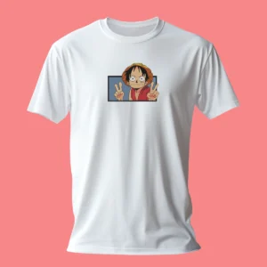 Luffy Peace | One Piece | T-shirt brodé