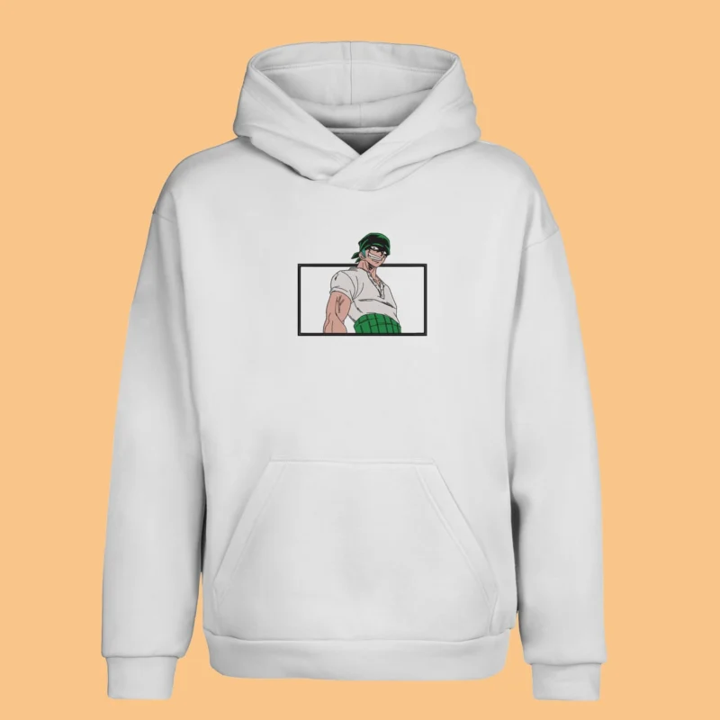 Zoro Pose | One Piece | Sweat à capuche brodé