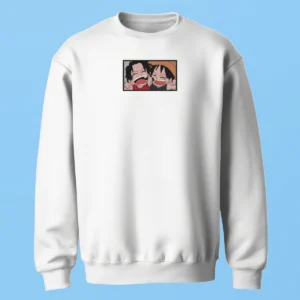 Luffy & Ace Smiles | One Piece | Sweatshirt brodé