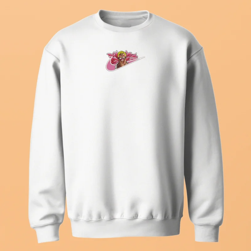 Doflamingo Pink | One Piece | Sweatshirt brodé