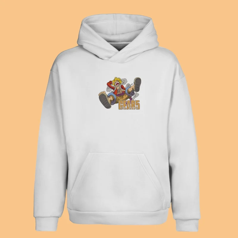 Luffy Gear 5 Laughing | One Piece | Sweat à capuche brodé