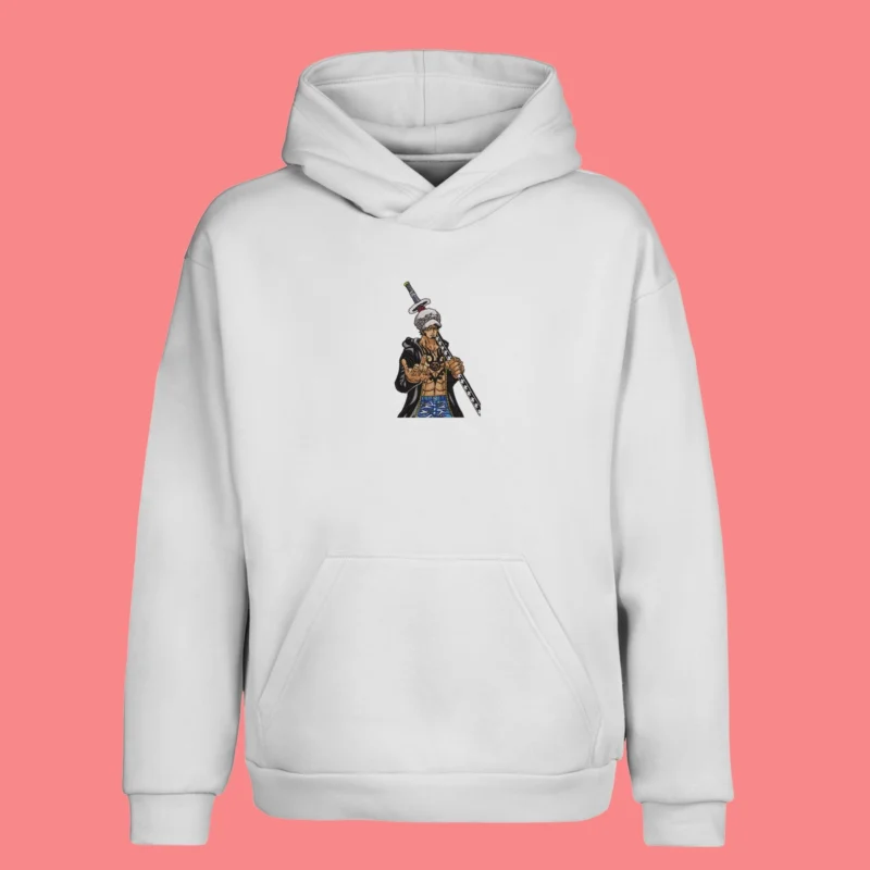 Trafalgar Law Finger | One Piece | Sweat à capuche brodé