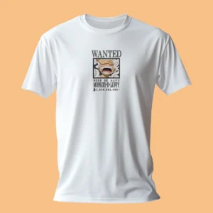 Luffy Gear 5 Wanted | One Piece | T-shirt brodé