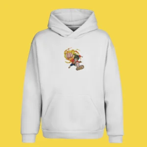 Luffy Fire Punch | One Piece | Sweat à capuche brodé