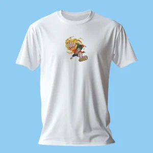 Luffy Fire Punch | One Piece | T-shirt brodé