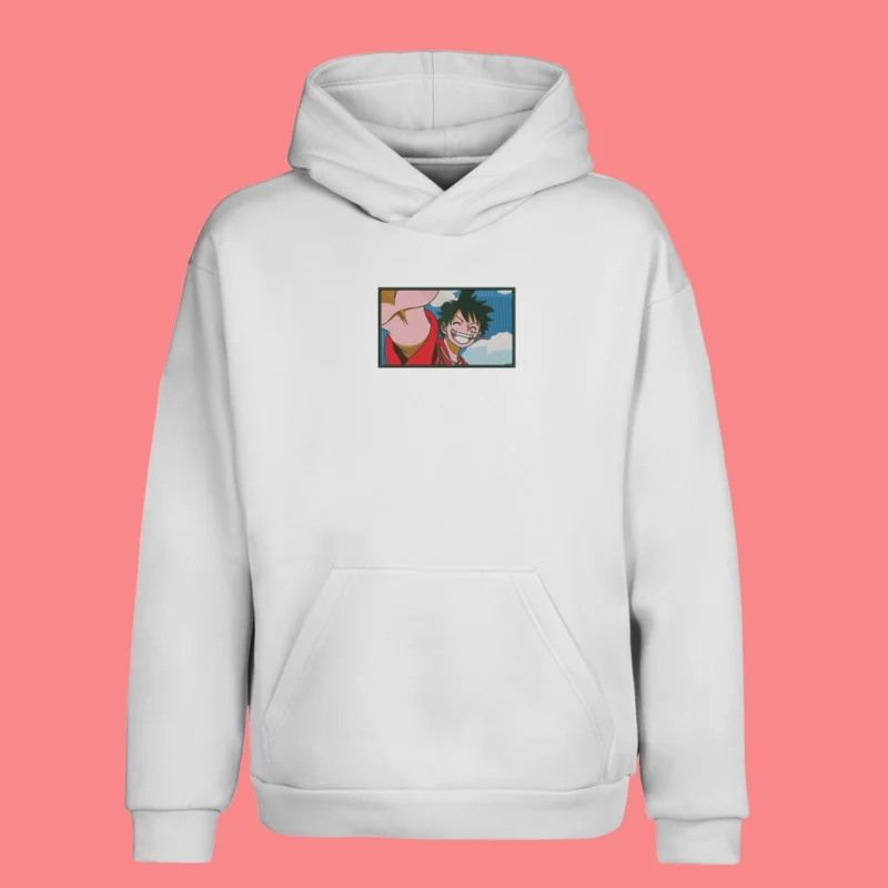 Luffy Joyful | One Piece | Sweat à capuche brodé