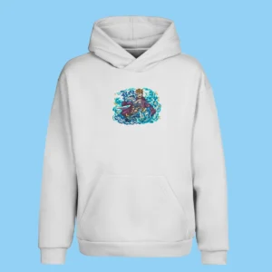 Marco Blue Flames | One Piece | Sweat à capuche brodé
