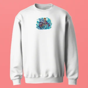 Marco Blue Flames | One Piece | Sweatshirt brodé