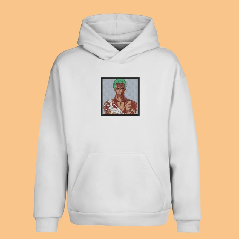 Zoro Scars | One Piece | Sweat à capuche brodé