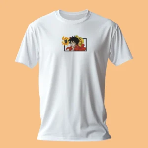 Luffy Fire Strike | One Piece | T-shirt brodé