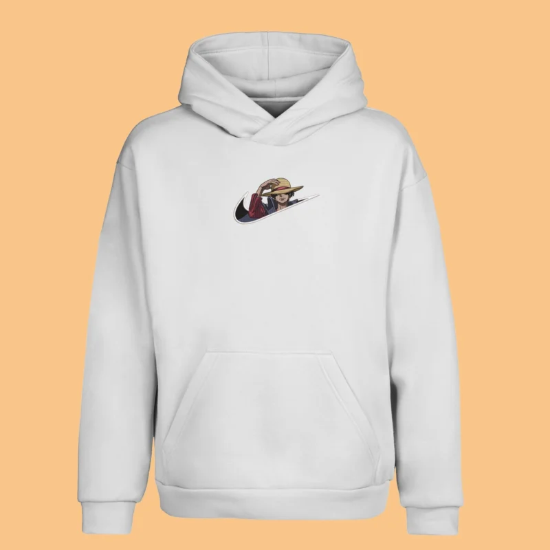 Luffy Unshaken Spirit | One Piece | Sweat à capuche brodé