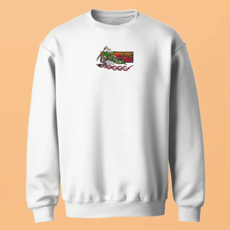 Zoro Three-Sword Fury | One Piece | Sweatshirt brodé