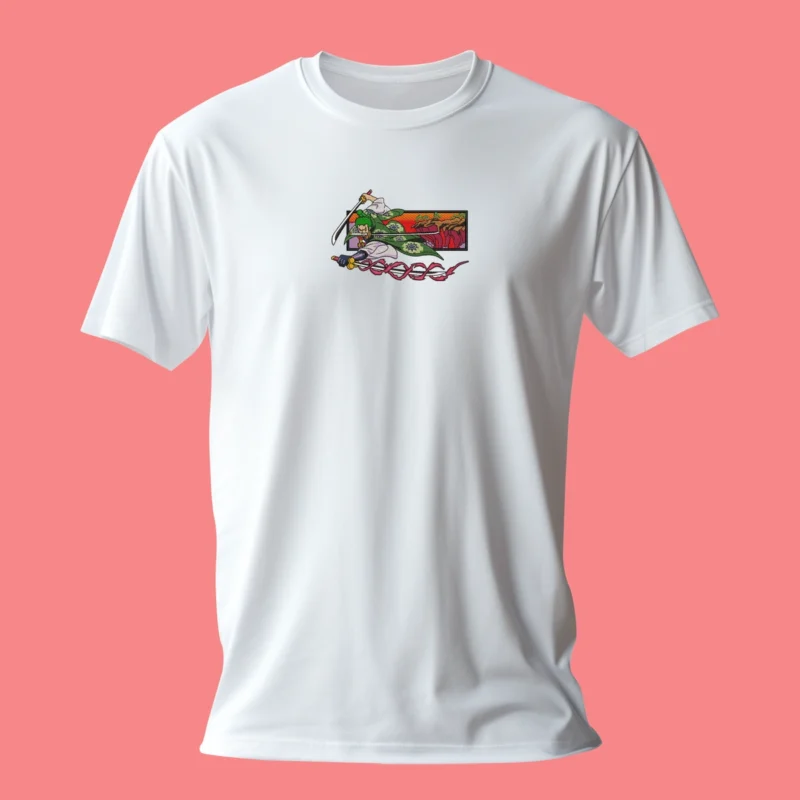 Zoro Three-Sword Fury | One Piece | T-shirt brodé