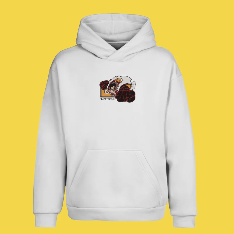 Luffy Boundless Punch | One Piece | Sweat à capuche brodé