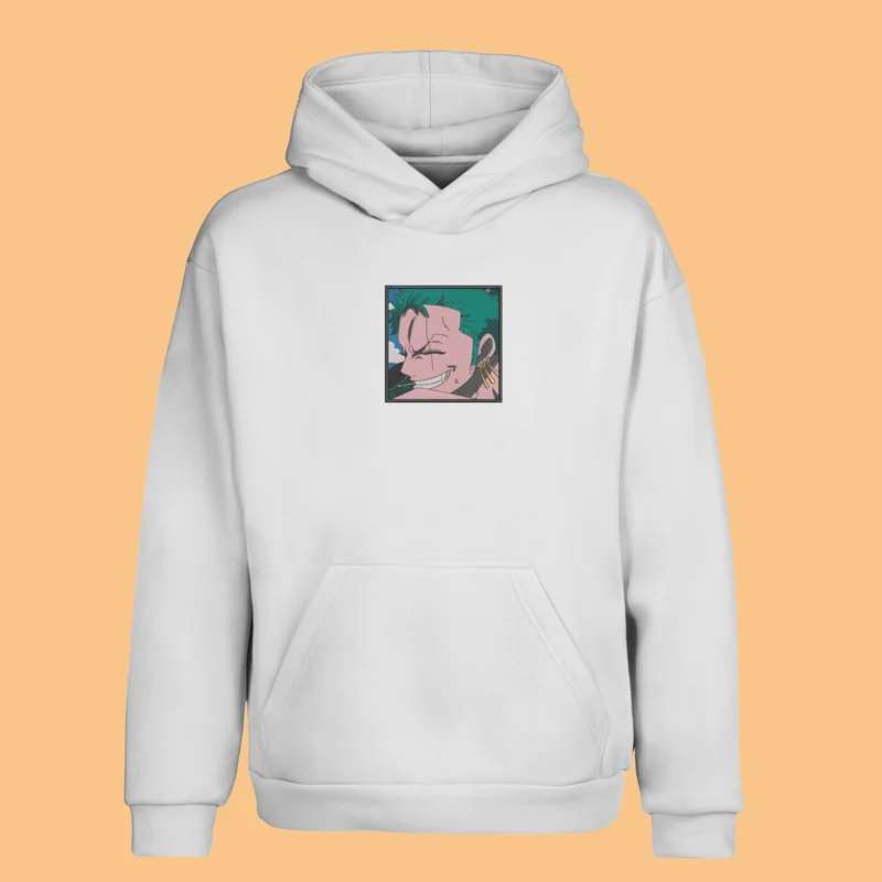 Zoro Confident Smile | One Piece | Sweat à capuche brodé
