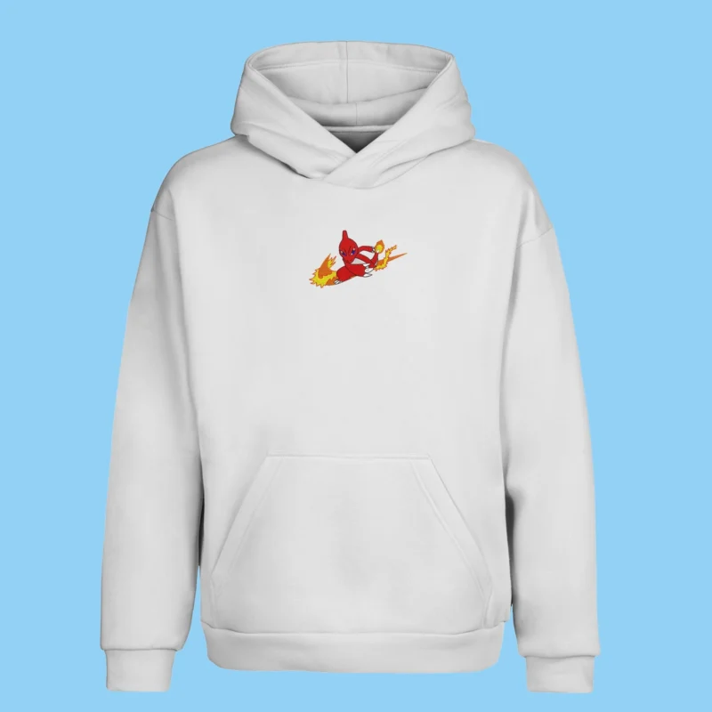 Charmeleon Flame Kick | Pokemon | Sweat à capuche brodé