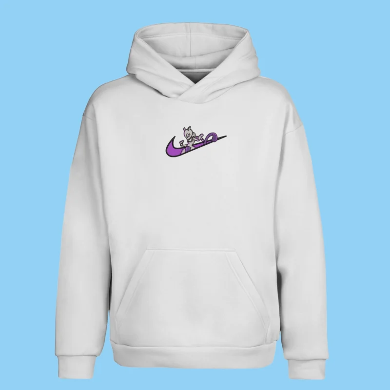 Mewtwo Telekinetic Strike | Pokemon | Sweat à capuche brodé