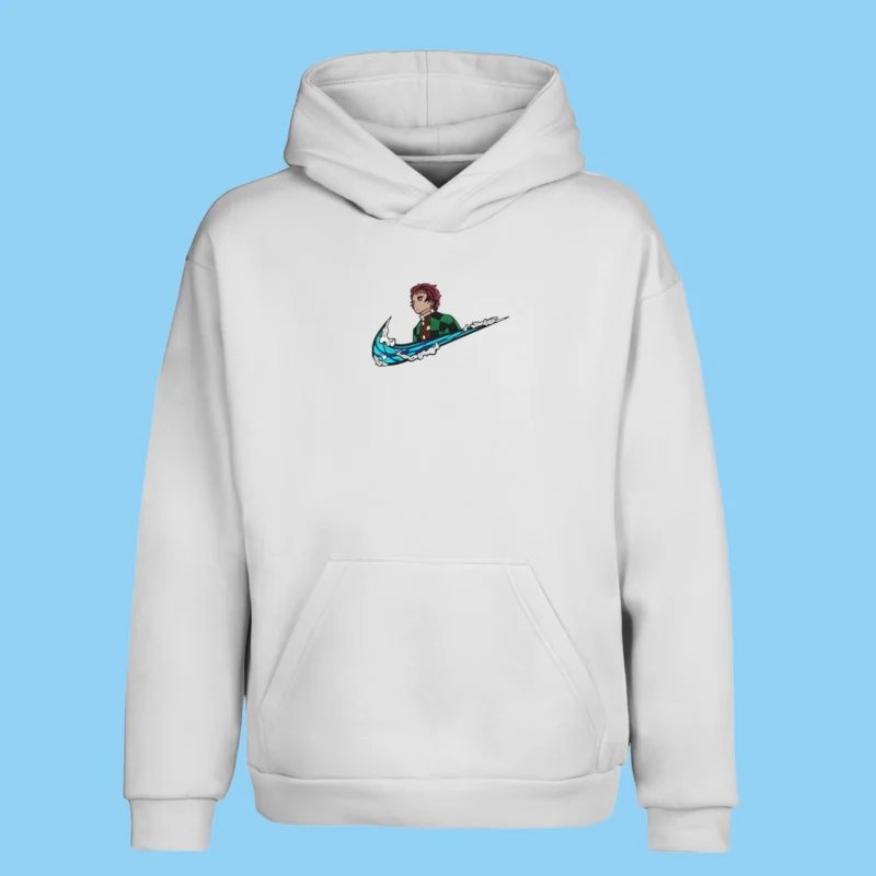 Tanjiro Wave Fury | Demon Slayer | Sweat à capuche brodé