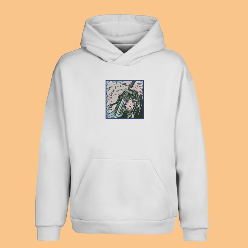 Muichiro Mist Blade | Demon Slayer | Sweat à capuche brodé