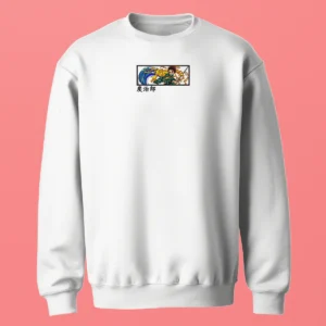 Tanjiro Flame and Water | Demon Slayer | Sweatshirt brodé
