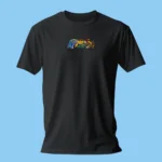 T-shirt brodé Tanjiro Flame and Water noir – Demon Slayer